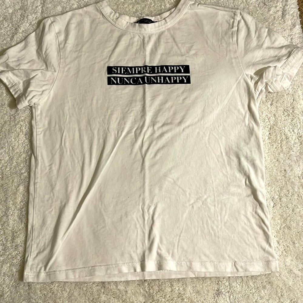 Short white women t-shirt